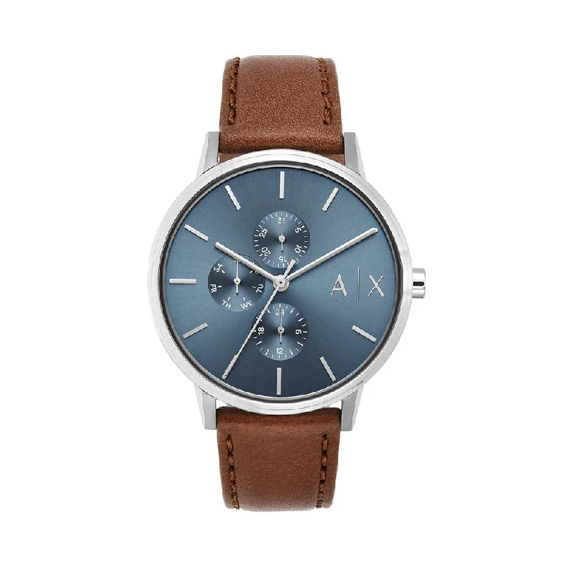 Armani Exchange Men Leather Analog Wrist Watch AX2718