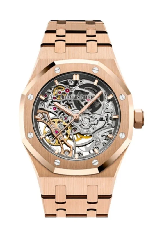 Audemars Piguet Royal Oak 37mm Double Balance Wheel Openworked Rose Gold Watch 15467OR.OO.1256OR.01