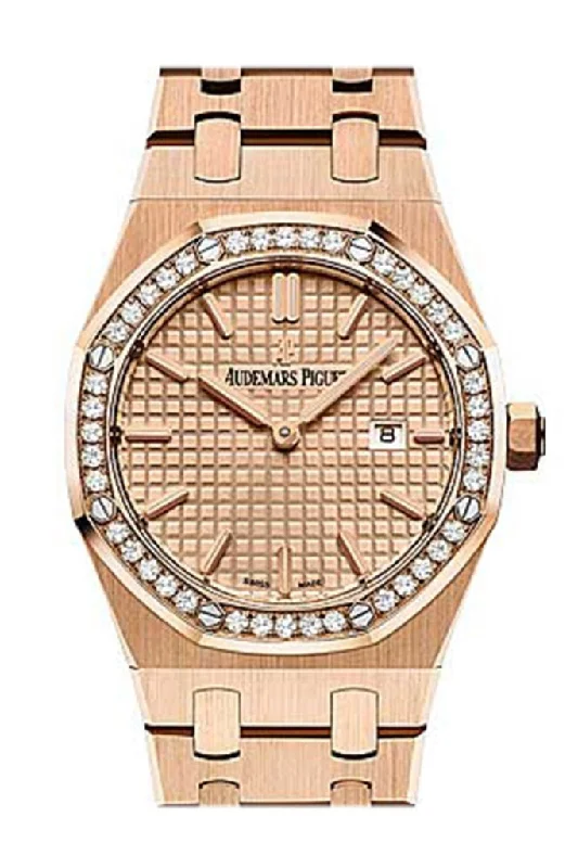 Audemars Piguet Royal Oak in Rose Gold with Diamond Bezel 67651OR.ZZ.1261OR.03