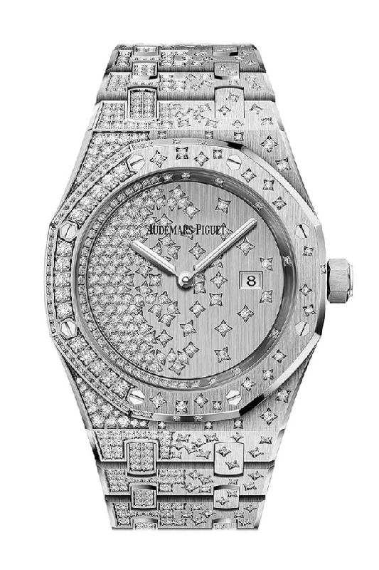 Audemars Piguet Royal Oak Ladies 18K White Gold Diamond Watch 67654BC.ZS.1264BC.01