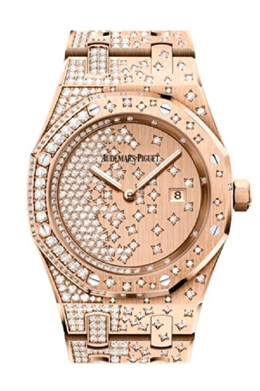 Audemars Piguet Royal Oak Lady 33MM Diamond Dial Diamond 18K Pink Gold Ladies 67654OR.ZZ.1264OR.01