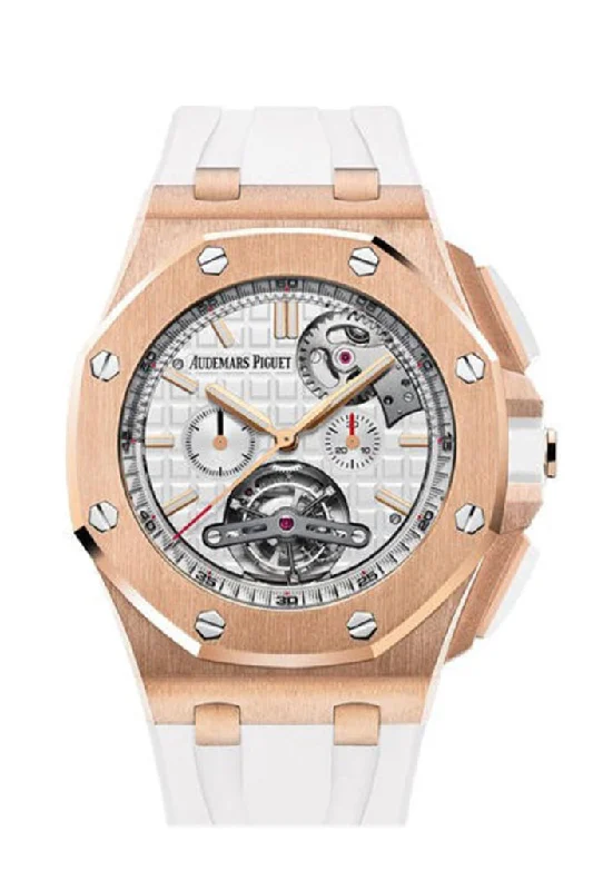 Audemars Piguet Royal Oak Offshore 44mm Tourbillon Silver Dial Automatic Men's Watch 26540OR.OO.A010CA.01