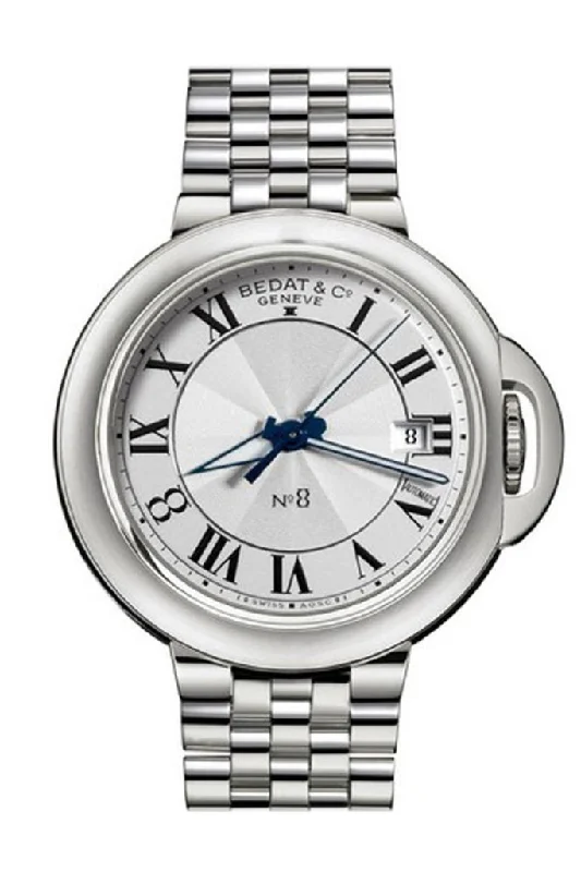 Bedat c No. 8 in Steel on Steel Bracelet with Silver Dial 831.011.100