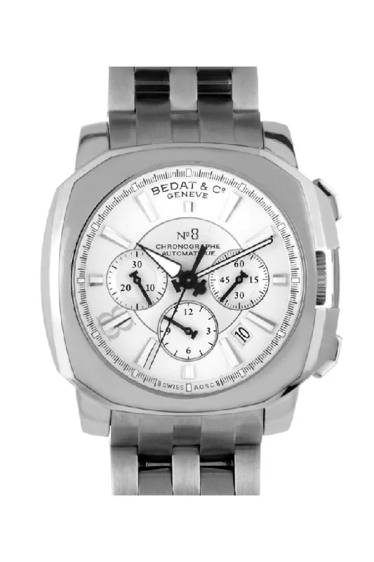 Bedat No. 8 Silver Dial Chronograph Stainless Steel Automatic Men's Watch 867.011.111