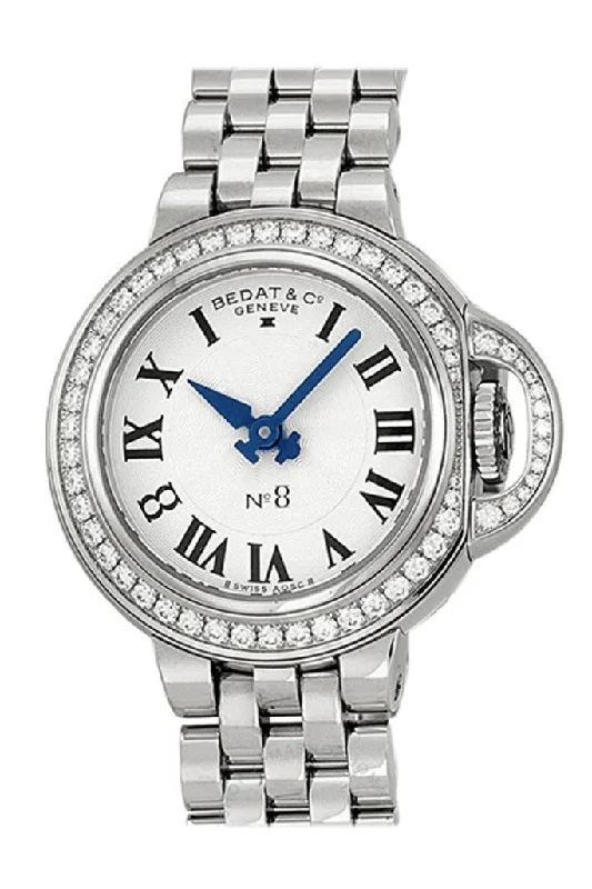 Bedat No. 8 Silver Dial Stainless Steel Diamond Ladies Watch 827.041.600