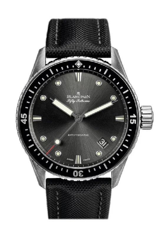 Blancpain Fifty Fathoms Bathyscaphe Steel Black Dial 5000-1110-B52A