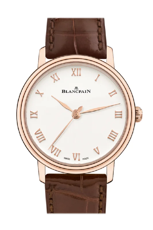 Blancpain Villeret Ultraplate Opaline Dial 18K Rose Gold Automatic Men's Watch 6104-3642-55A