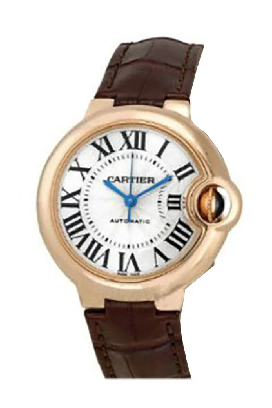 Cartier Ballon Bleu 33MM  Rose Gold on Strap W6920097