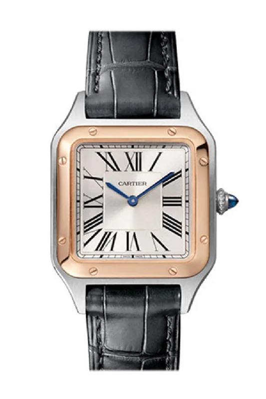 Cartier Santos Dumont Steel Rose Gold W2SA0012