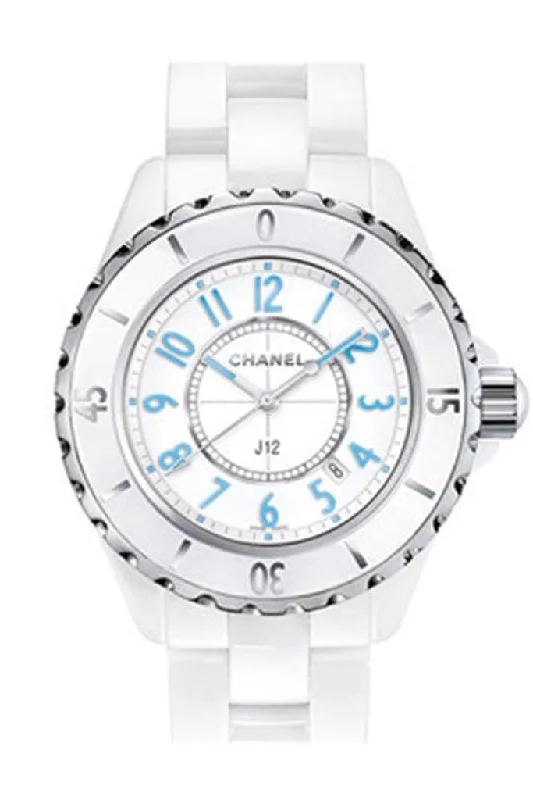 Chanel J12 White Dial Ceramic Ladies Watch H3826