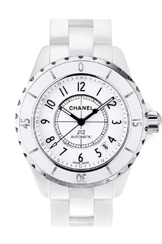 Chanel J12 White Automatic White Dial White Ceramic Watch H0970