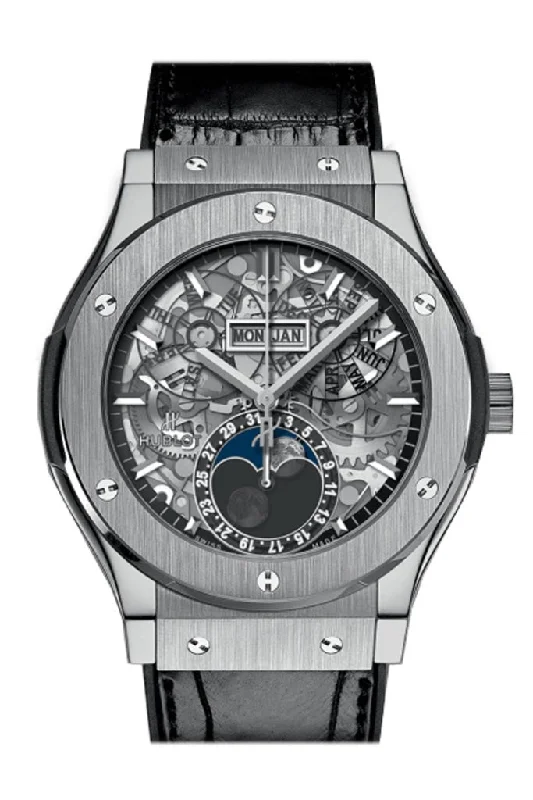 Hublot Classic Fusion Aerofusion Moonphase Sapphire Dial Titanium 45mm Men's Watch 517.NX.0170.LR