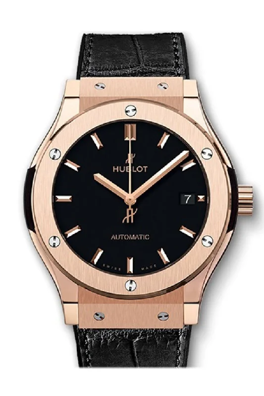 Hublot Classic Fusion Mat Black Dial Automatic Men's 18 Carat King Gold Watch 511.OX.1181.LR