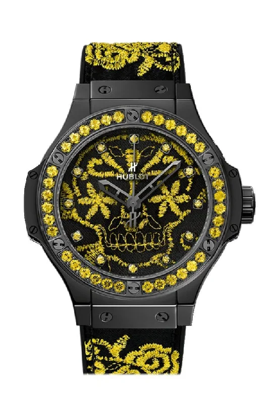 Hublot Big Bang 41mm Broderie Sugar Skull Fluo Sunflower Watch 343.CY.6590.NR.1211