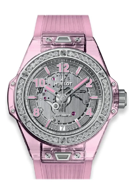 Hublot Big Bang One Click Pink Sapphire Diamonds Watch 465.JP.4802.RT.1204