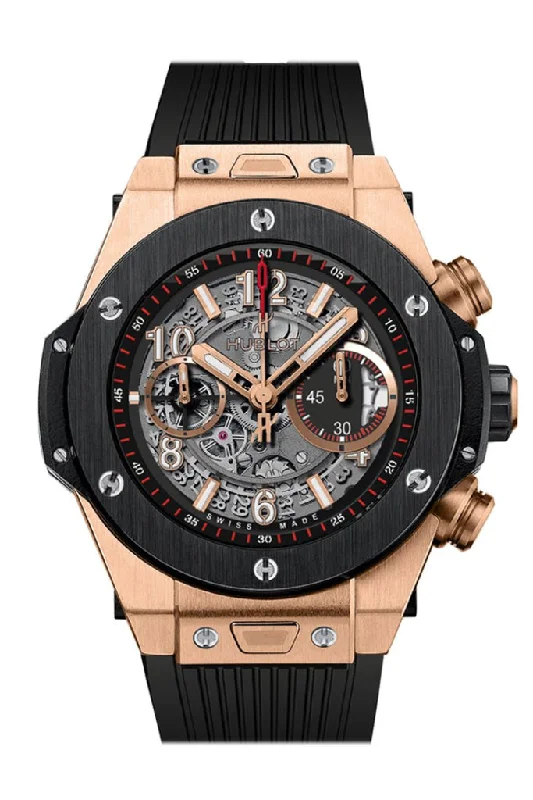 Hublot Big Bang Unico King Gold Ceramic Skeletal Dial Men's Watch 411.OM.1180.RX