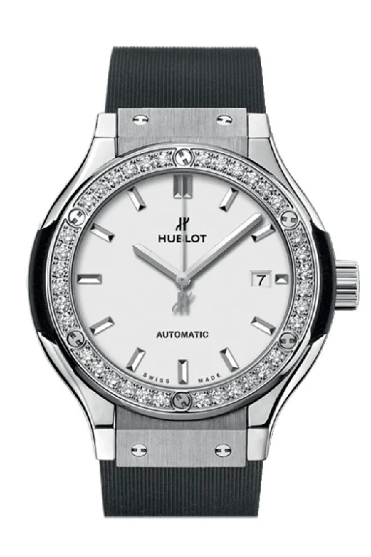 Hublot Classic Fusion 33mm Quartz Titanium Ladies Watch 582.NX.2610.RX