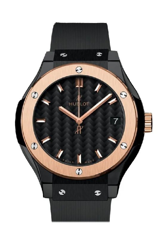 Hublot Classic Fusion 33mm Black Dial Black Rubber Watch 581.CO.1781.RX