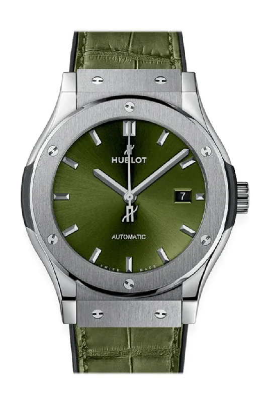 Hublot Classic Fusion Green Sunray Dial Automatic Men's Watch 542.NX.8970.LR