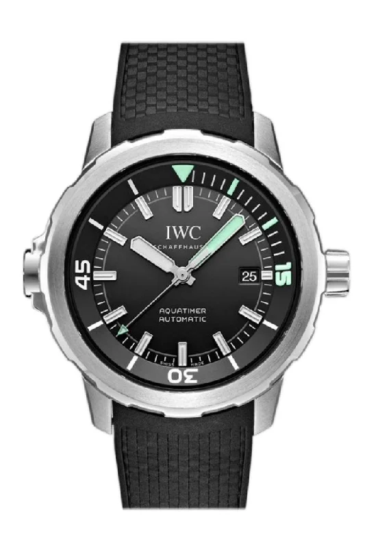 IWC Aquatimer  Black Dial Black Rubber 42mm Men's Watch IW329001