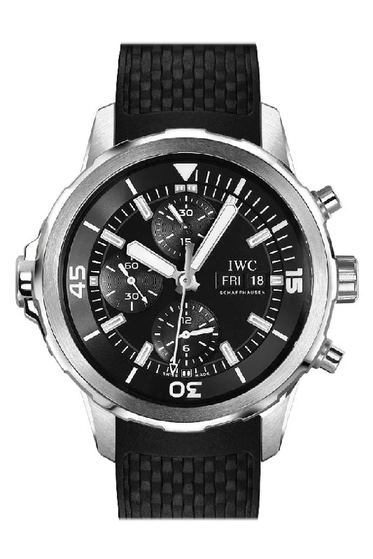 IWC Aquatimer Chronogragh Black Dial on Strap IW376803