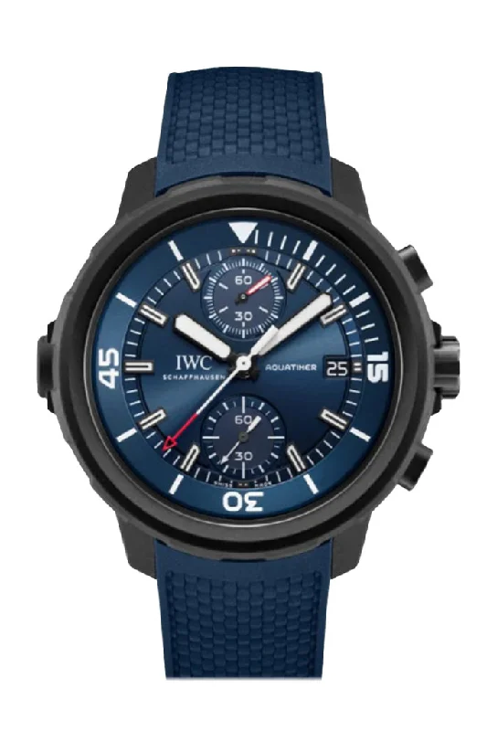 IWC Aquatimer Laureus Sport for Good Chronograph Automatic Blue Dial Men's Watch IW379507