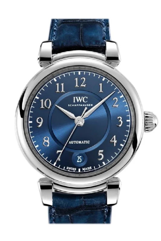 IWC Da Vinci Blue Dial Automatic 36mm Men's Leather Watch IW458312