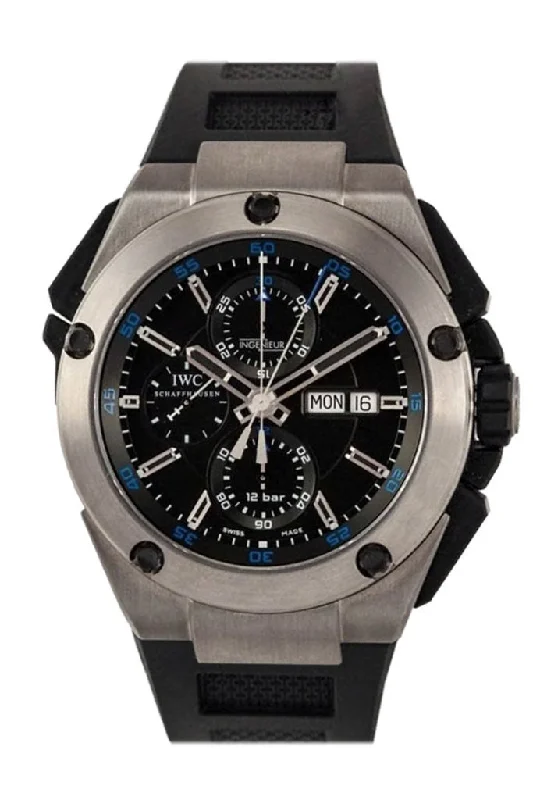 IWC Ingenieur Chronograph Black Dial Black Rubber 45.5mm Men's Watch IW376501