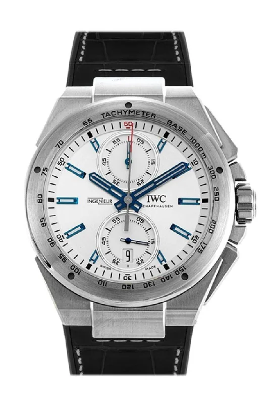 IWC Ingenieur  Chronograph Racer Silver Dial Rubber Strap 46mm Men's Watch IW378509