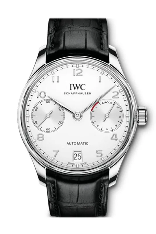 IWC Portuguese 7 Days in Stainless Steel Silver Dial Men's Watch  IW500712