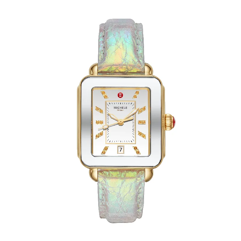 Deco Sport Two-Tone Gold-Tone Topaz Dial Watch