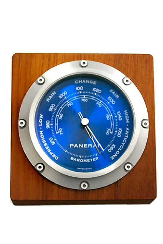 Panerai Blue Dial Wood and Stainless Steel Barometer PAM00257