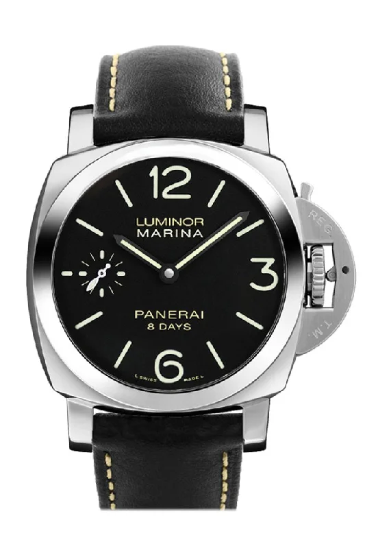 PANERAI Luminor Marina Black Dial Black Leather Men's Watch PAM00510