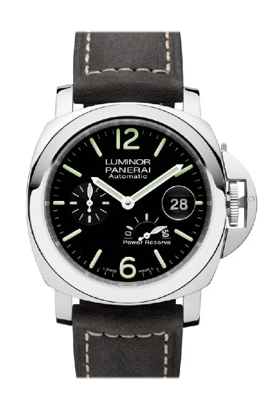 Panerai Luminor Power Reserve Automatic Acciaio 44mm Black Dial Men's Watch Pam01090