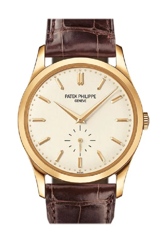 Patek Philippe Calatrava Mechanical  Men's Opaline White Dial Watch 5196J-001