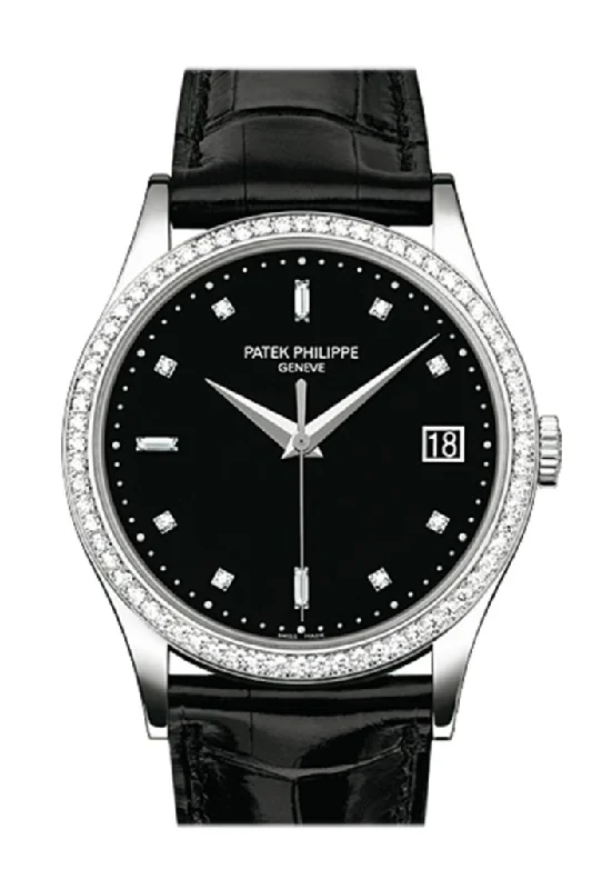 Patek Philippe Calatrava White Gold Black Dial Watch 5297G-001