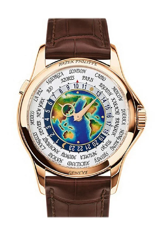 Patek Philippe Men’s Complications Rose Gold World Time Enamel Dial 1 5131R-010