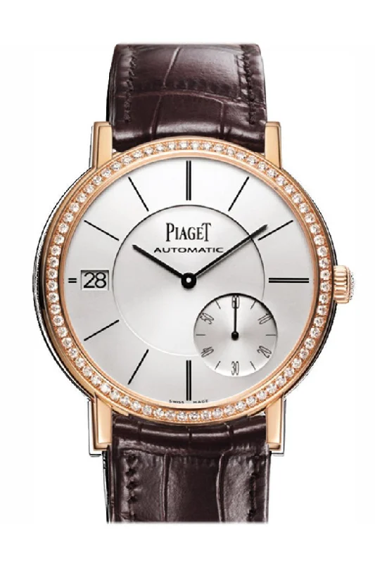 Piaget Altiplano Silver Dial 18K Rose Gold Diamond Men's Watch GOA38139