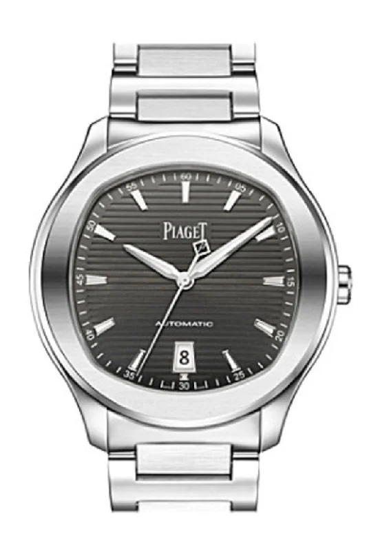 Piaget Polo S Automatic Grey Guilloche Dial Men's Watch GOA41003