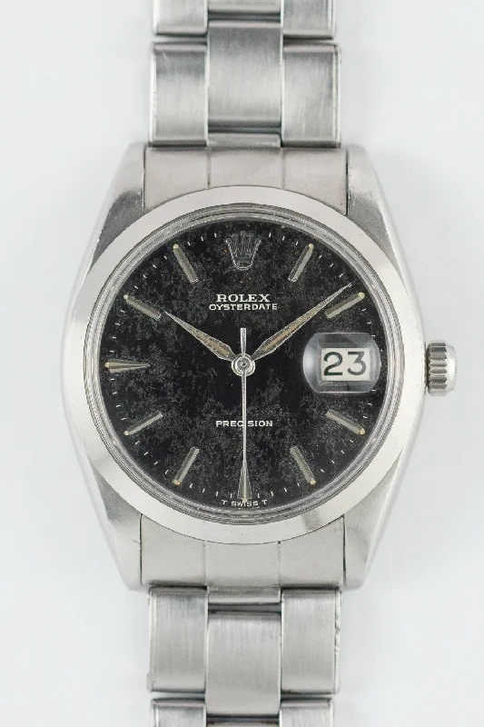 ROLEX OYSTERDATE Ref.6694 Black Gilt Dial