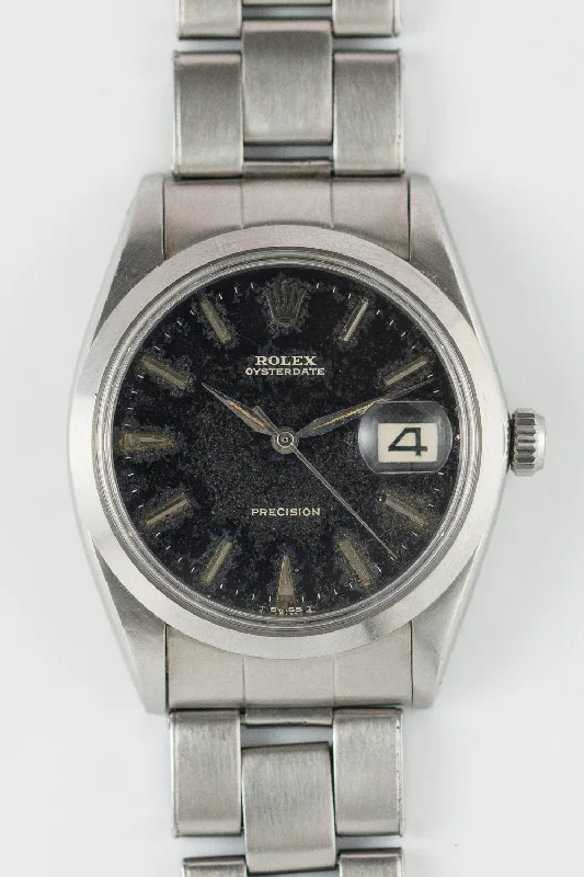 ROLEX OYSTERDATE Ref.6694 Black Gilt Dial