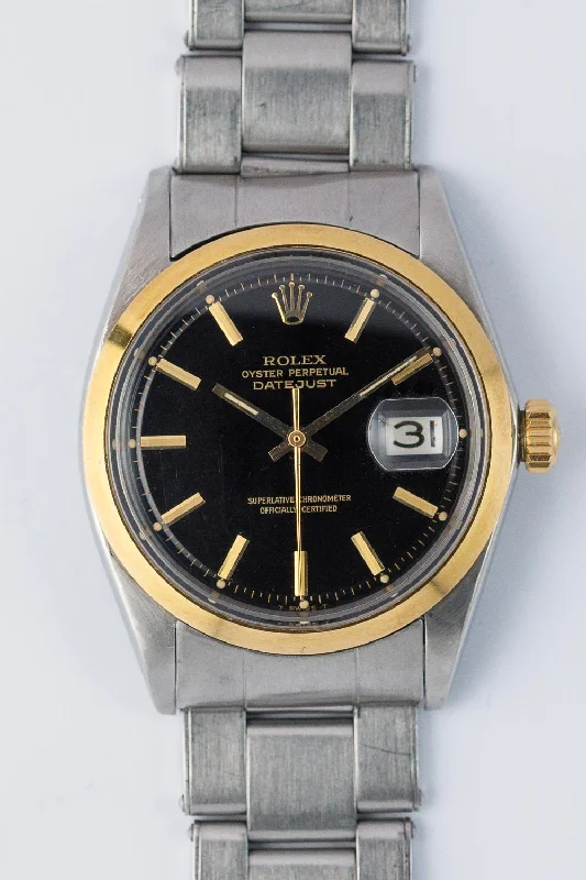 ROLEX DATEJUST Ref.1600 Black Mirror Dial