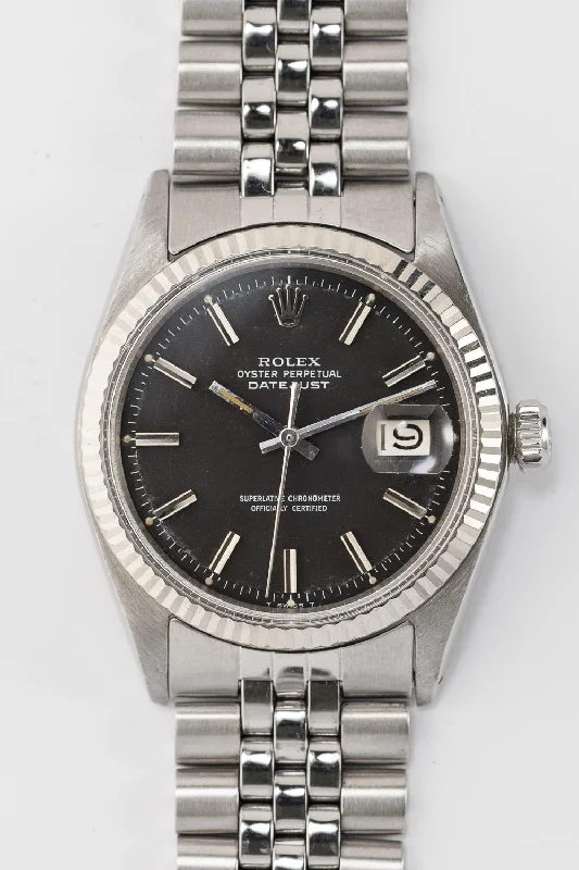 ROLEX DATEJUST Ref.1601 Black Matte Dial