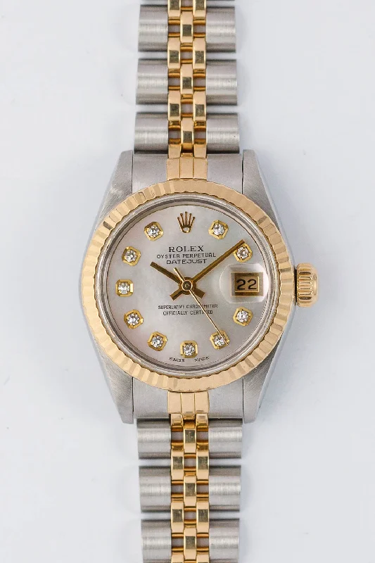 ROLEX DATEJUST Ref.69173 Mother Of Pearl Dial 10 Points Diamond