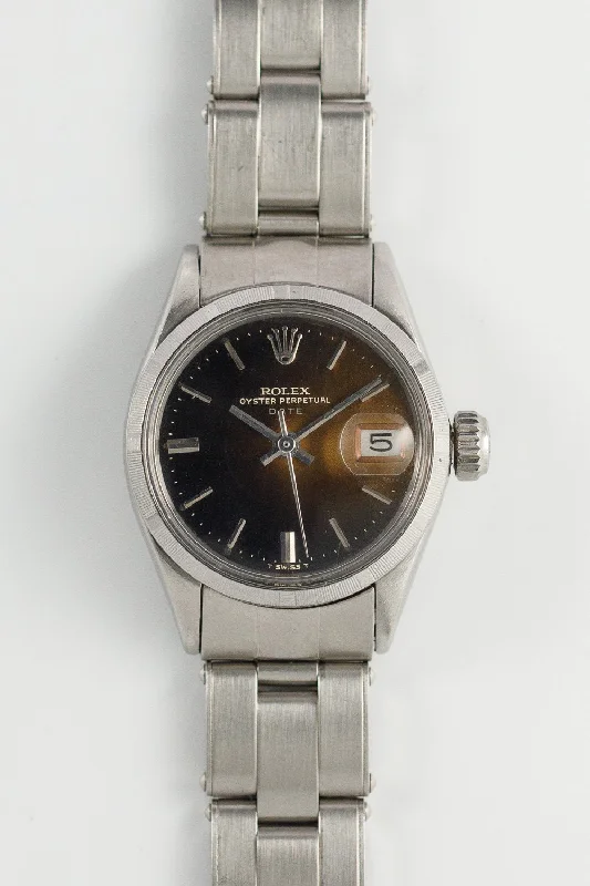 ROLEX OYSTER PERPETUAL DATE Ref.6519 Black Gilt Dial