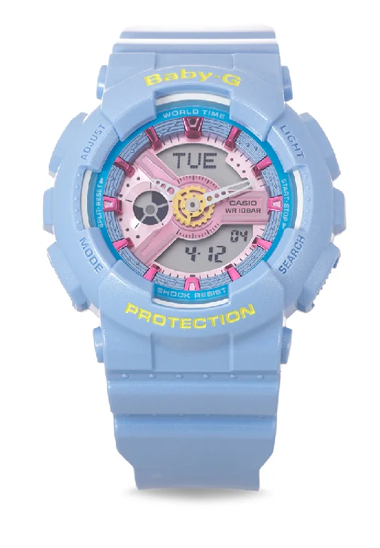 Casio Baby-g BA-110CA-2ADR Digital Analog Rubber Strap Watch For Women