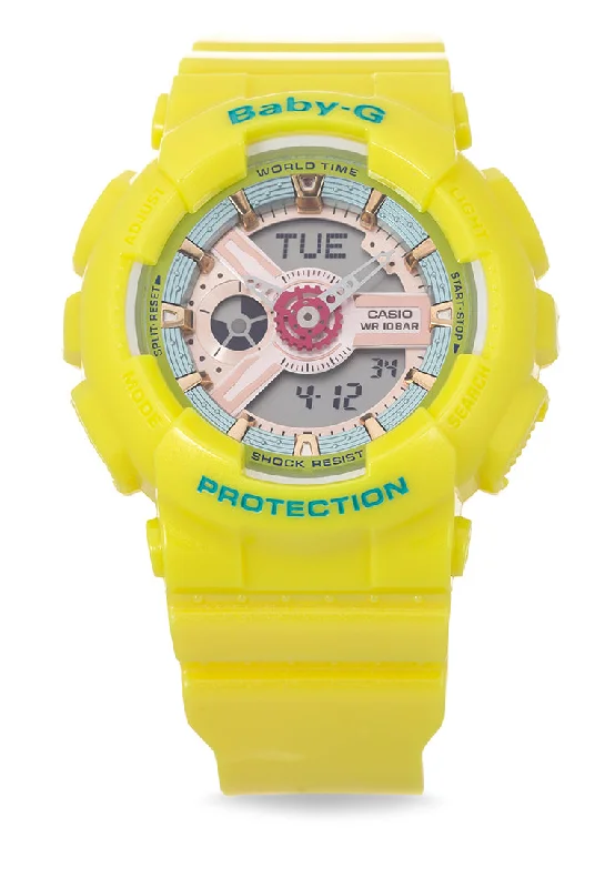 Casio Baby-g BA-110CA-9ADR Digital Analog Rubber Strap Watch For Women