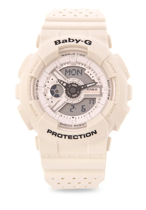 Casio Baby-g BA-110PP-7A Digital Analog Rubber Strap Watch For Women