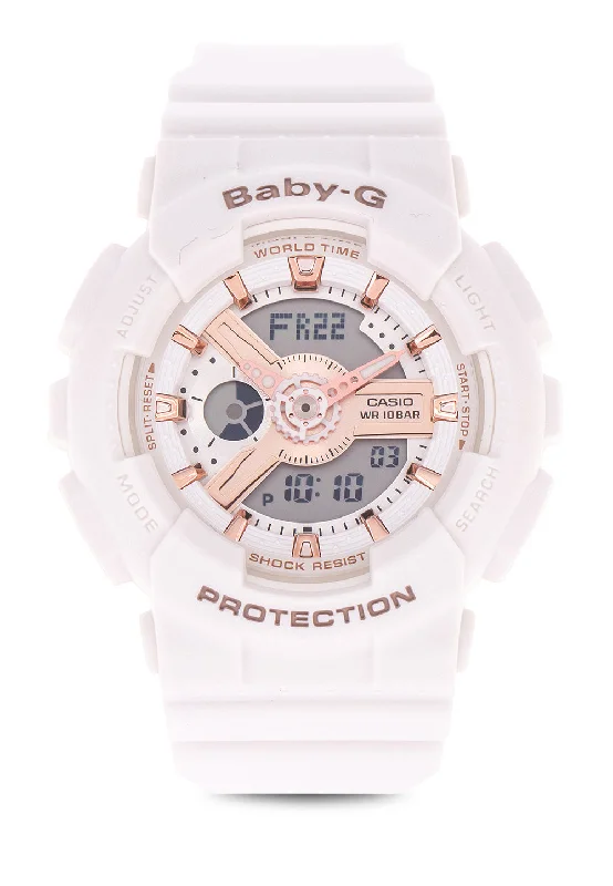 Casio Baby-g BA-110RG-7A Digital Analog Rubber Strap Watch For Women