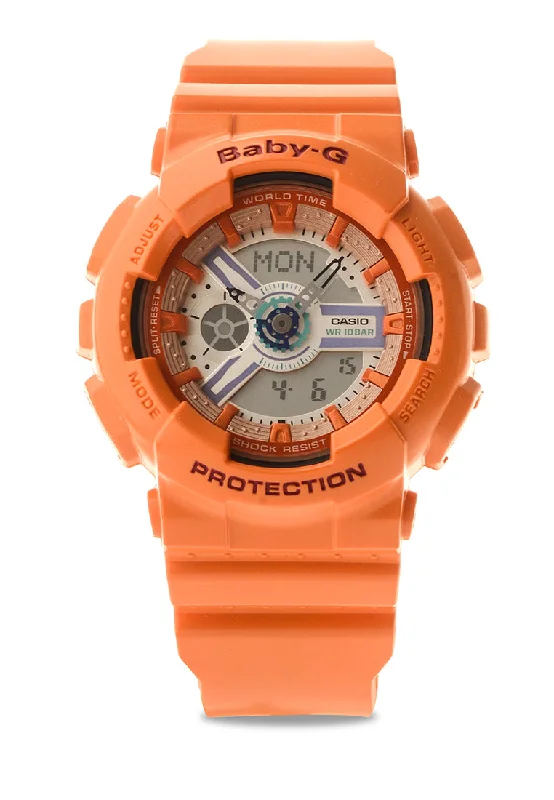 Casio Baby-g BA-110SN-4A Digital Analog Rubber Strap Watch For Women